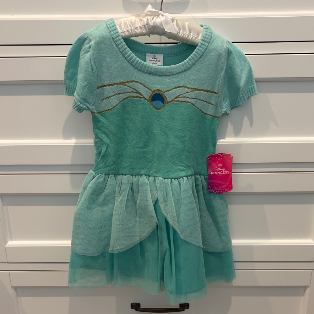 DIsney Princess Ariel Aqua Tulle Kids Dress size XS 4/5 NWT